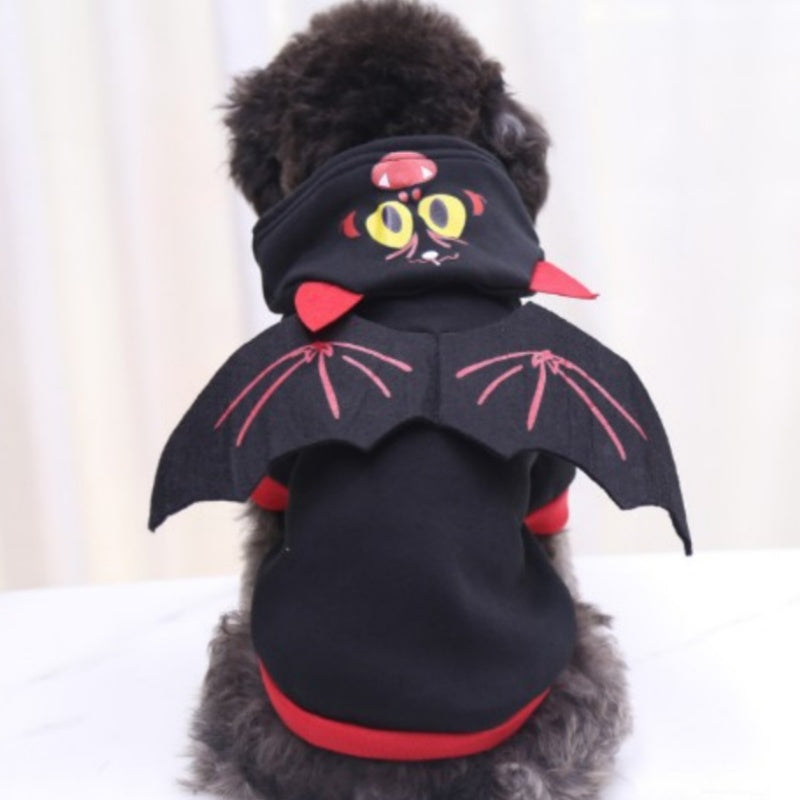 HKM-6487485 Pet Halloween Costume Collection: Skull, Spider, Bat Wings & Pumpkin Styles for Cats