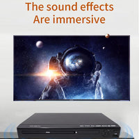 HKM-648915 Compact 10.1-Inch 1080P Mini DVD Player with Remote, AM/FM Radio, and Versatile Compatibility for Home Use