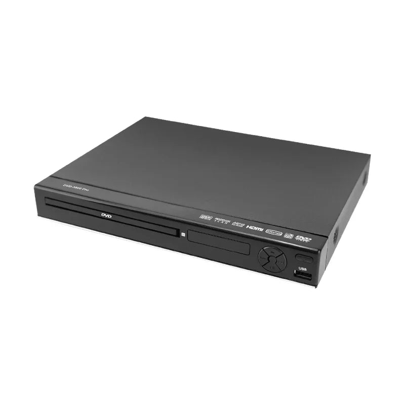 HKM-648915 Compact 10.1-Inch 1080P Mini DVD Player with Remote, AM/FM Radio, and Versatile Compatibility for Home Use