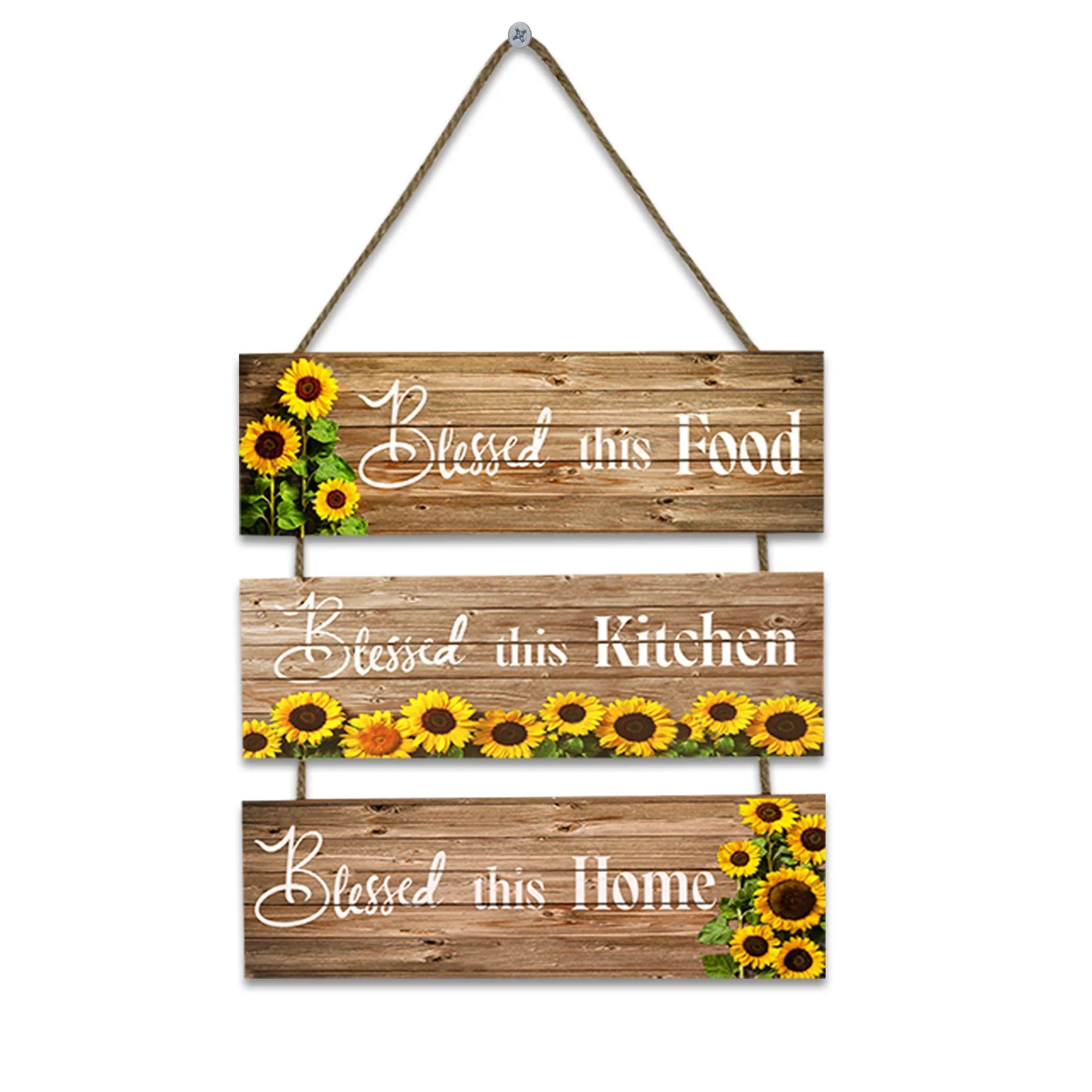 HKM-648979 Farmhouse Wooden Wall Art for Kitchen and Dining Room Decor