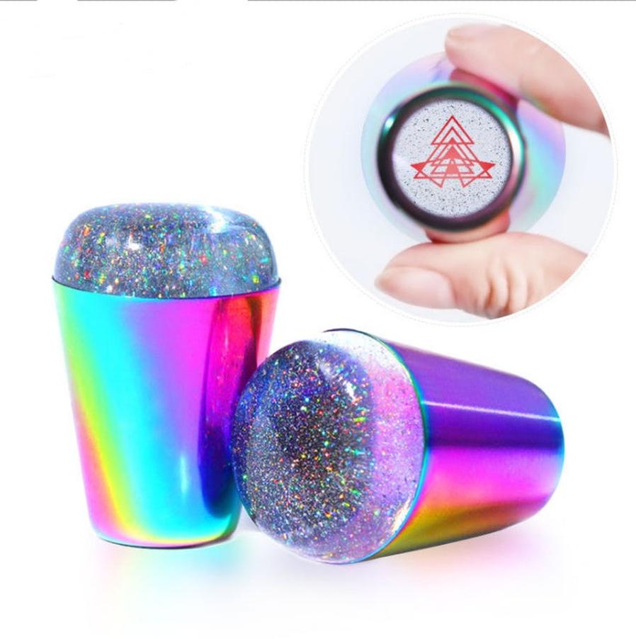 HKM-649043 Nail Art Stamper Tool with Silicone Stamp for Precision Nail Printing