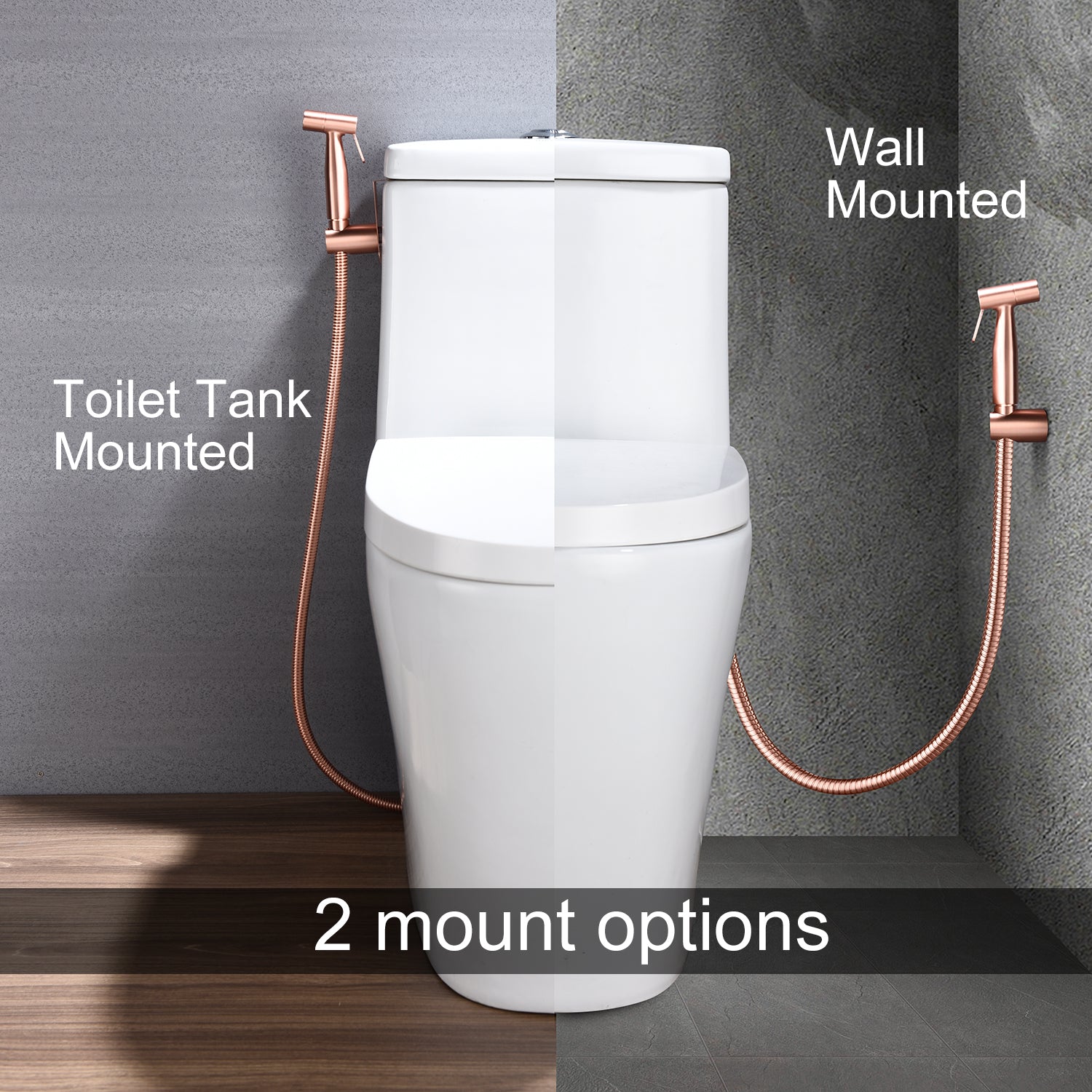 HKM-6490941 Handheld Bidet Sprayer Kit with Stainless Steel Hose for Cleaning and Pet Bathing
