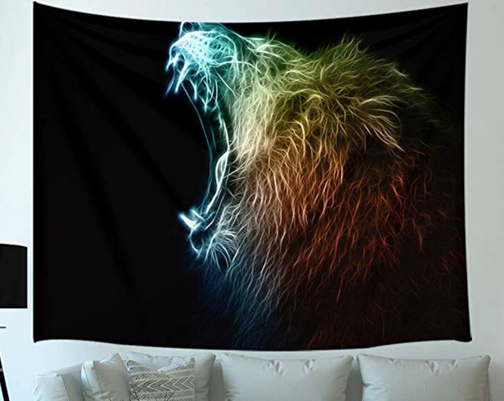 HKM-649107 Animal Wall Tapestry in Polyester - European Style Home Decor