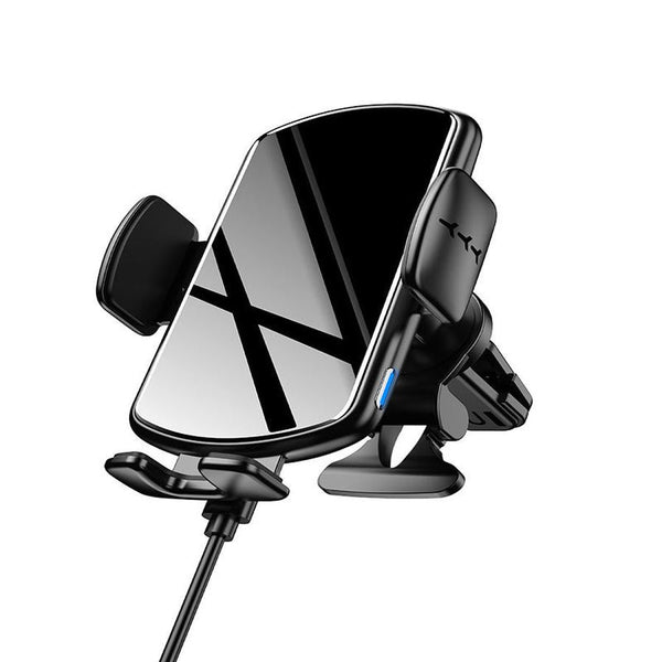 HKM-649107 Wireless Car Charger with Type-C Interface - Cool Black and Starry Gray