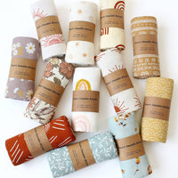 HKM-649235 Bamboo Cotton Gauze Baby Swaddling Blanket - Soft Colors and Fun Animal Patterns for All Seasons