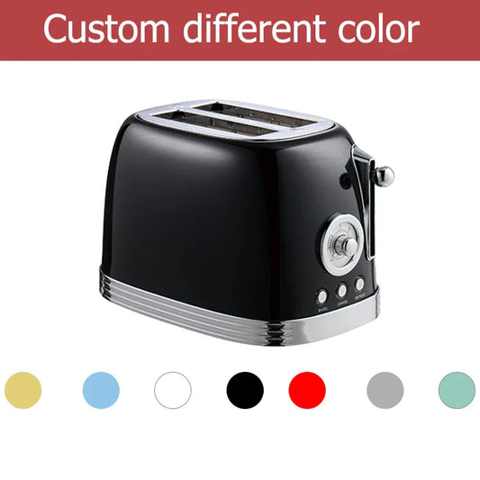 HKM-649299 Multifunctional Retro Electric Toaster 815W with Adjustable Settings