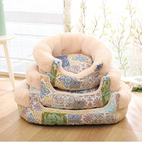 HKM-6493117 Cozy Removable Cotton Pet Nest with Detachable Dog Mat - Washable and Breathable Design