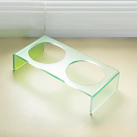 HKM-6495037 Acrylic Cat and Dog Bowl Rack with Anti-Tumble Design - Various Colors Available