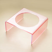 HKM-6495037 Acrylic Cat and Dog Bowl Rack with Anti-Tumble Design - Various Colors Available
