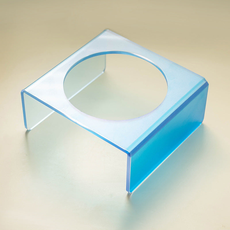 HKM-6495037 Acrylic Cat and Dog Bowl Rack with Anti-Tumble Design - Various Colors Available