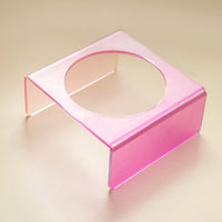 HKM-6495037 Acrylic Cat and Dog Bowl Rack with Anti-Tumble Design - Various Colors Available