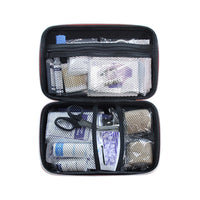 HKM-6495293 Portable Pet First Aid Kit - Emergency Wound Treatment Storage Bag Set for Cats and Dogs, 101 Pieces, Red