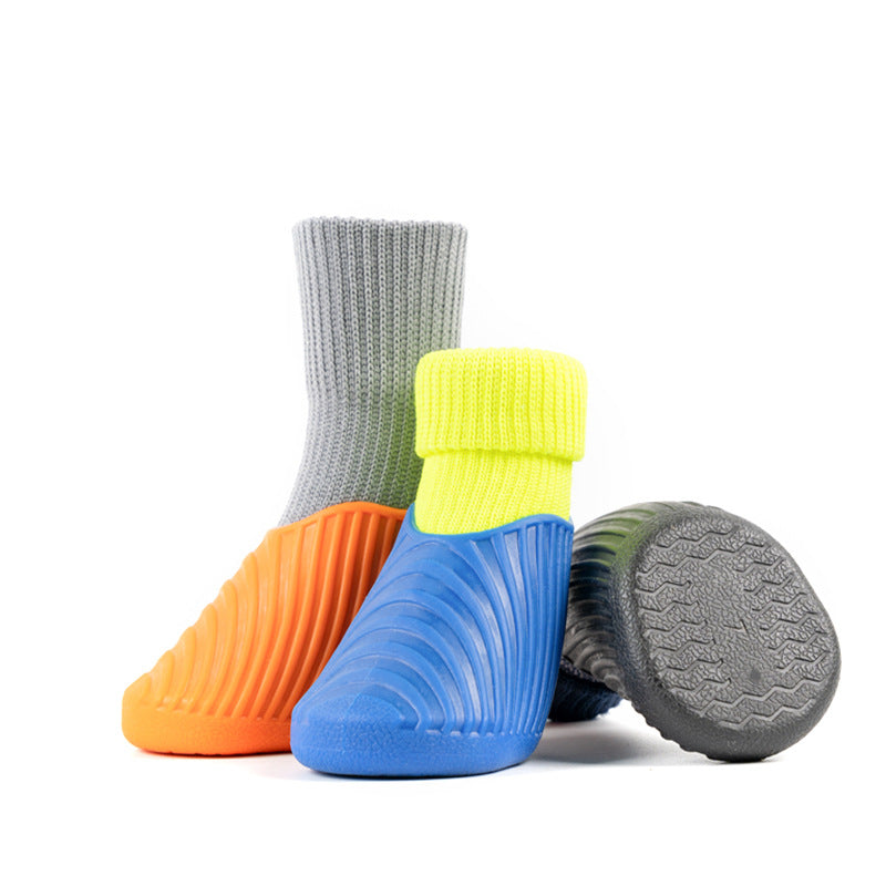 HKM-6495677 Pet Outdoor Sports Shoes with Anti-Slip Biomimetic Stripes for All Sizes