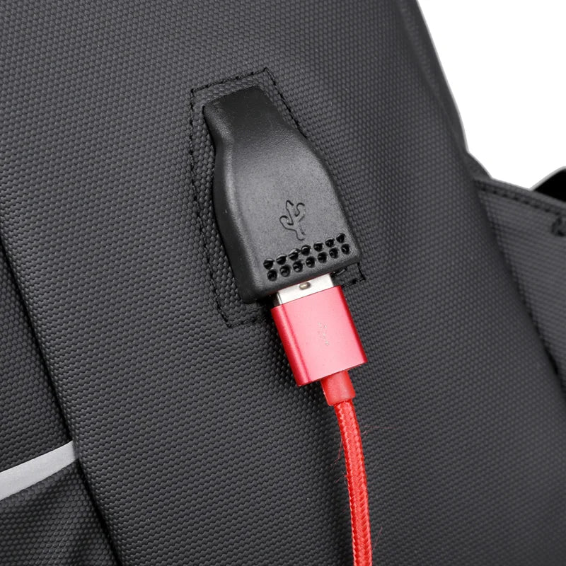 HKM-649619 Waterproof USB Charging Laptop Backpack for Outdoor Travel and Students