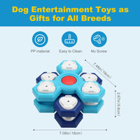 HKM-6496317 Interactive Dog Puzzle Toy - Treat Dispensing Slow Feeder for Pet Enrichment and IQ Training - Suitable for Small and Large Dogs