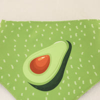HKM-6496445 Refreshing Avocado Triangle Scarf for Dogs and Cats - Universal Fit, Four Seasons, Waterproof Polyester