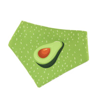 HKM-6496445 Refreshing Avocado Triangle Scarf for Dogs and Cats - Universal Fit, Four Seasons, Waterproof Polyester