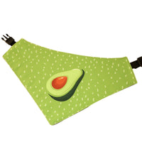 HKM-6496445 Refreshing Avocado Triangle Scarf for Dogs and Cats - Universal Fit, Four Seasons, Waterproof Polyester