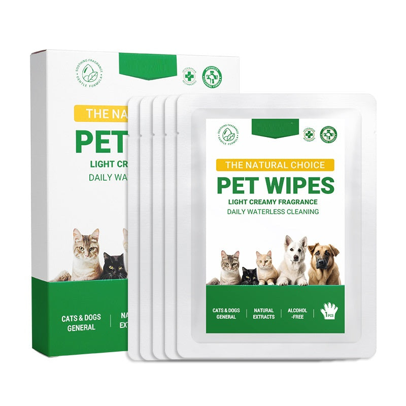 HKM-6496701 Disposable Bath Cleaning Wipes for Dogs and Cats - 5 Pack