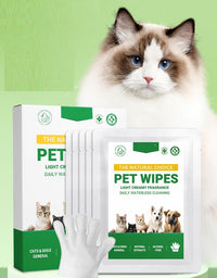 HKM-6496701 Disposable Bath Cleaning Wipes for Dogs and Cats - 5 Pack