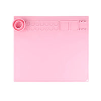 HKM-649683 Waterproof Silicone Drawing Mat for Kids - Foldable DIY Art Mat with Cup