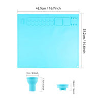 HKM-649683 Waterproof Silicone Drawing Mat for Kids - Foldable DIY Art Mat with Cup