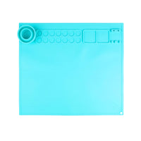 HKM-649683 Waterproof Silicone Drawing Mat for Kids - Foldable DIY Art Mat with Cup