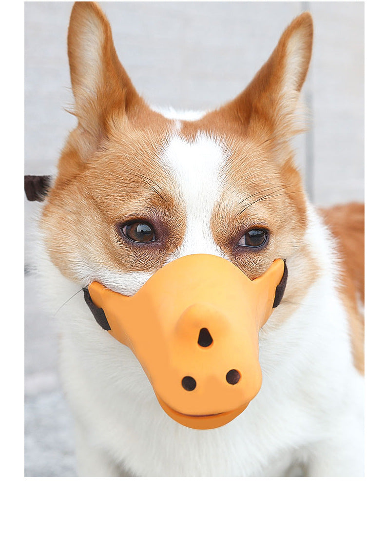 HKM-6498493 Adjustable Silicone Dog Muzzle for Comfortable Breathing - Multiple Sizes Available