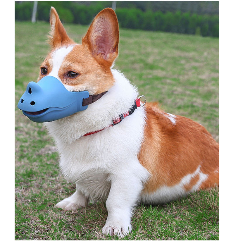 HKM-6498493 Adjustable Silicone Dog Muzzle for Comfortable Breathing - Multiple Sizes Available