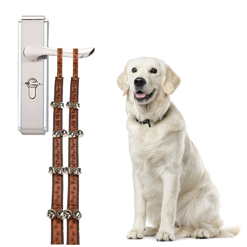 HKM-6498621 Pet Doorbell with Sounding Iron Bell and Durable Polyester Rope