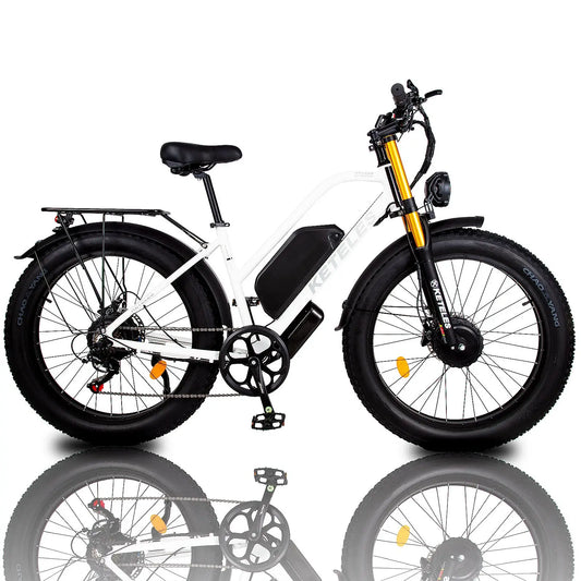 HKM-649875 KETELES XF4000 Full Suspension Electric Bicycle 26 Inch 2000W Brushless Motor, 23Ah Battery, Shimano 7-Speed