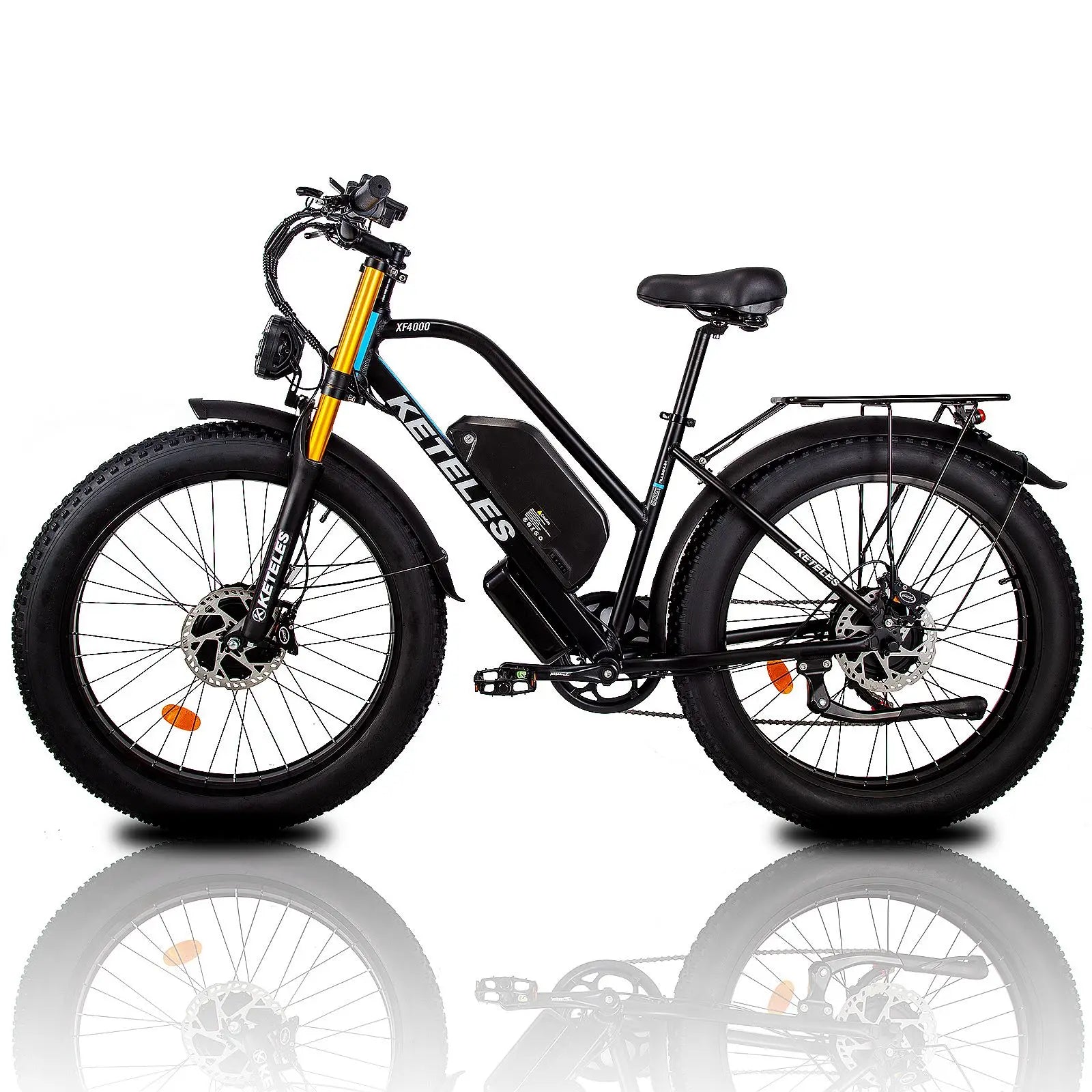 HKM-649875 KETELES XF4000 Full Suspension Electric Bicycle 26 Inch 2000W Brushless Motor, 23Ah Battery, Shimano 7-Speed