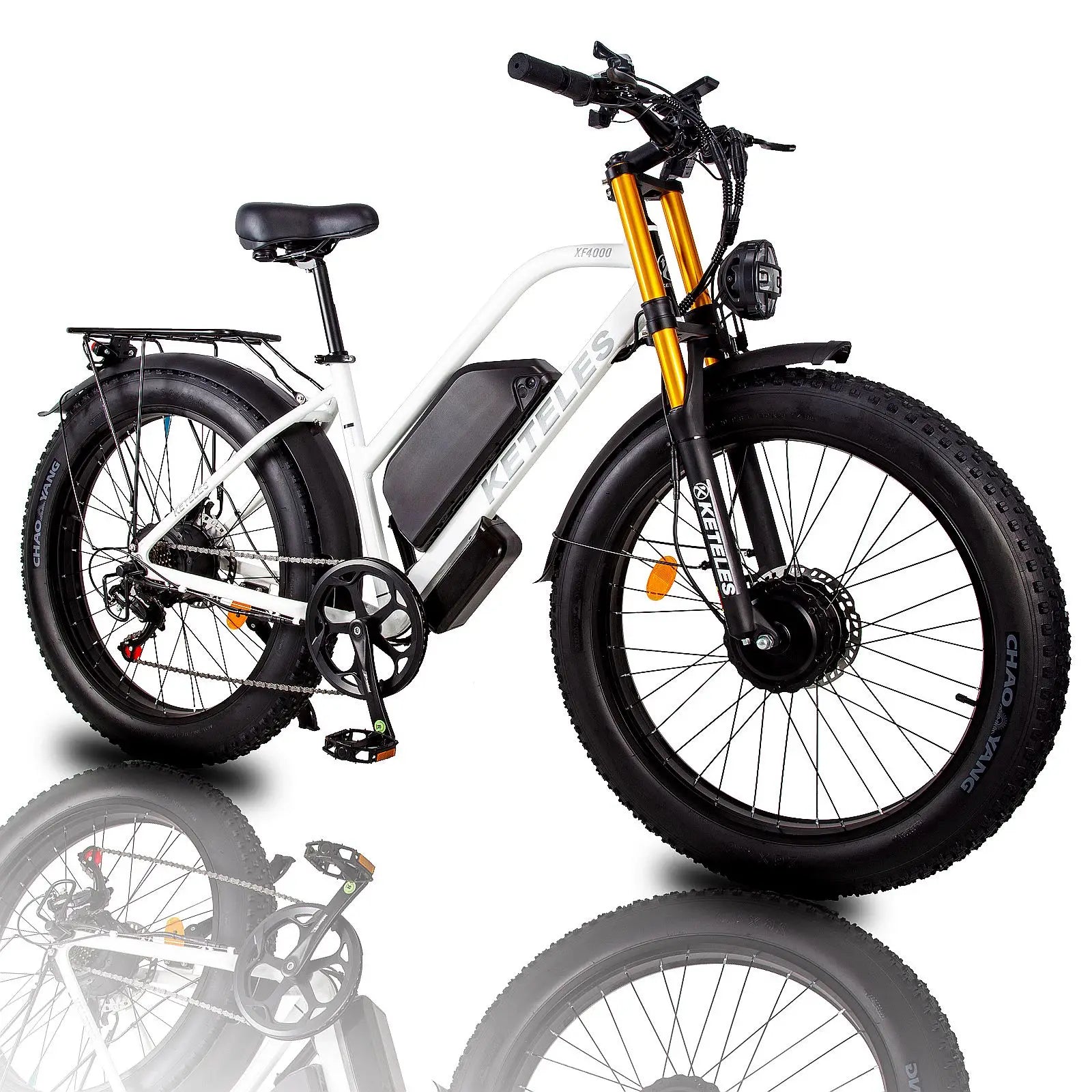 HKM-649875 KETELES XF4000 Full Suspension Electric Bicycle 26 Inch 2000W Brushless Motor, 23Ah Battery, Shimano 7-Speed
