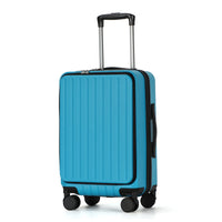 HKM-649939 Custom Logo 4-Wheel ABS Trolley Suitcase with Laptop Compartment for Travel