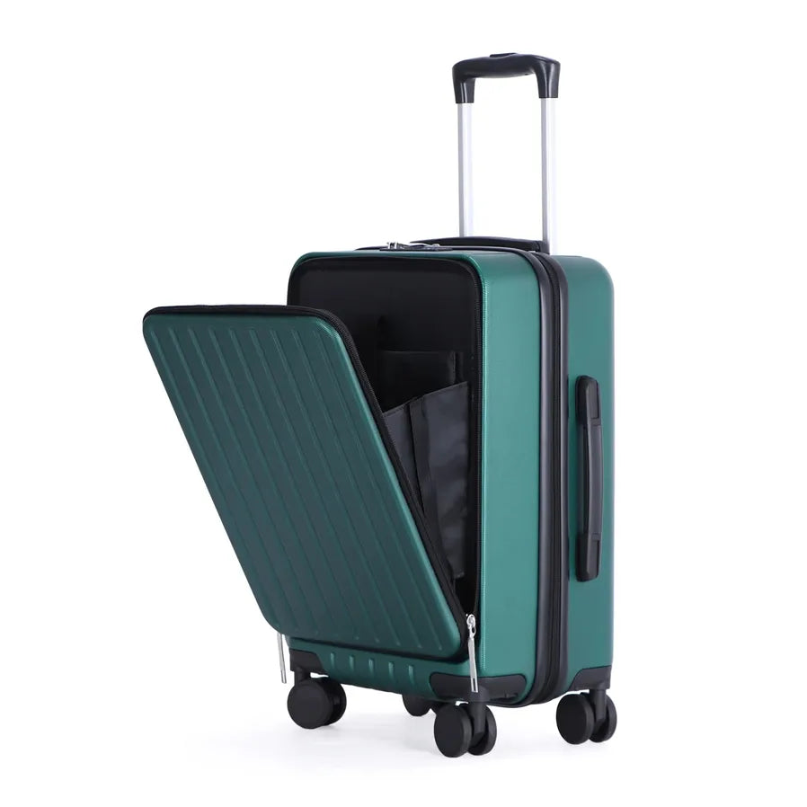 HKM-649939 Custom Logo 4-Wheel ABS Trolley Suitcase with Laptop Compartment for Travel