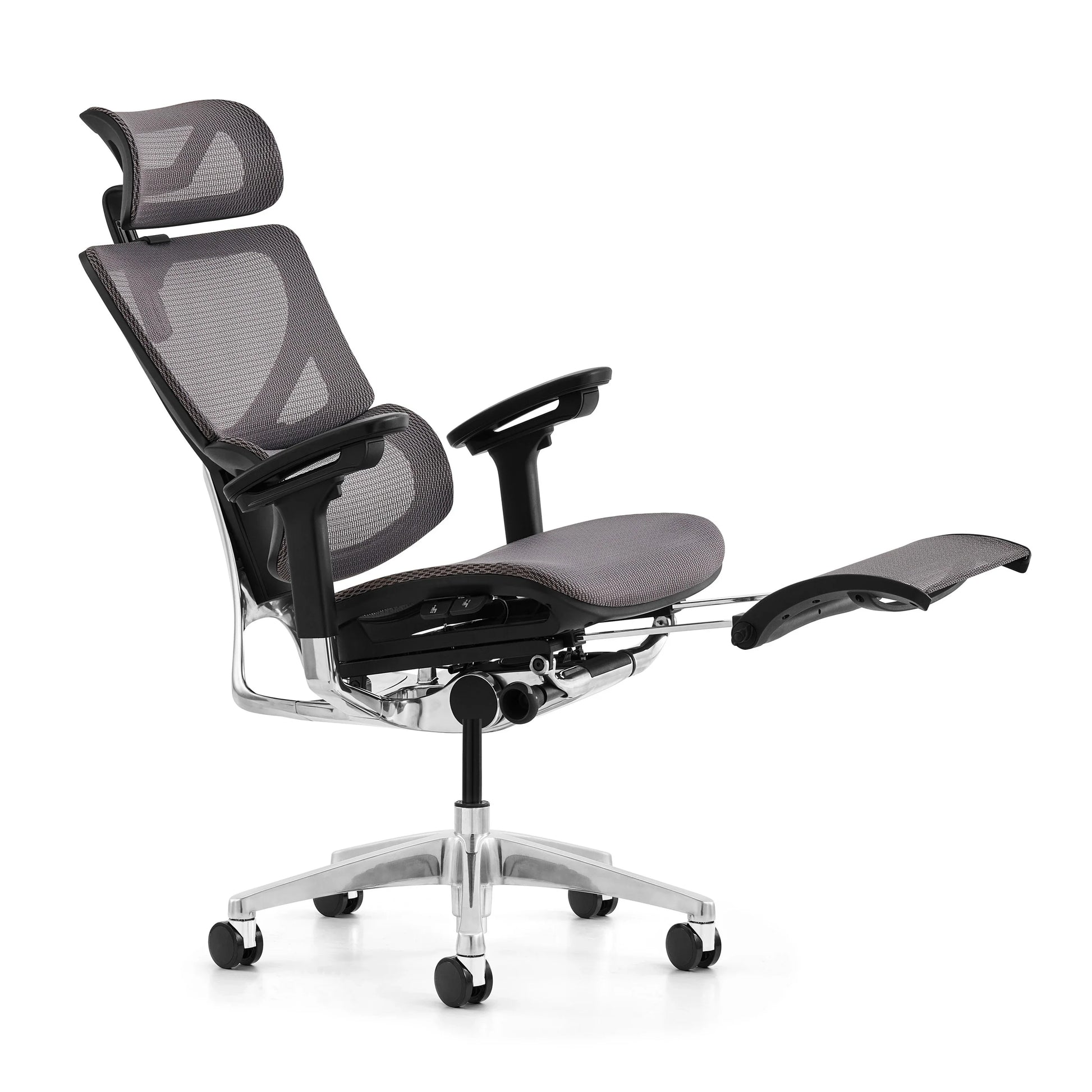 HKM-650003 Ergonomic Leather Gaming and Office Chair with Footrest and Swivel Function