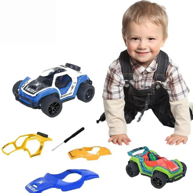 HKM-650131 1:16 Remote Control Military Vehicle Toy with Changeable Shell - Assembled RC Military Car for Ages 8 and Up
