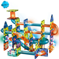 HKM-650195 Light-Up Magnetic Building Blocks Set - 110 Pieces of Creative Tiles for Ages 5 and Up