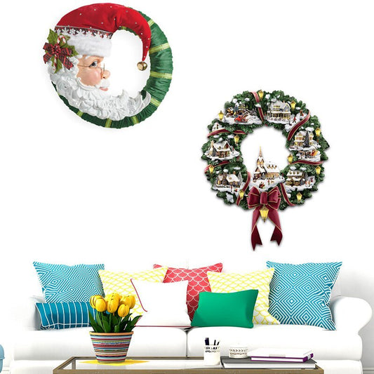 HKM-650323 Christmas Scenery PVC Wall Stickers - Waterproof, Antifouling, Antibacterial Decor for Bedroom