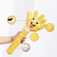 HKM-6504253 Palm-Shaped Plush Dog Teething Toy with Squeaker - Bite Resistant Chewing Accessory