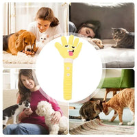 HKM-6504253 Palm-Shaped Plush Dog Teething Toy with Squeaker - Bite Resistant Chewing Accessory
