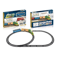 HKM-650515 Battery Operated Train Set with Light and Sound for Kids Ages 2-7