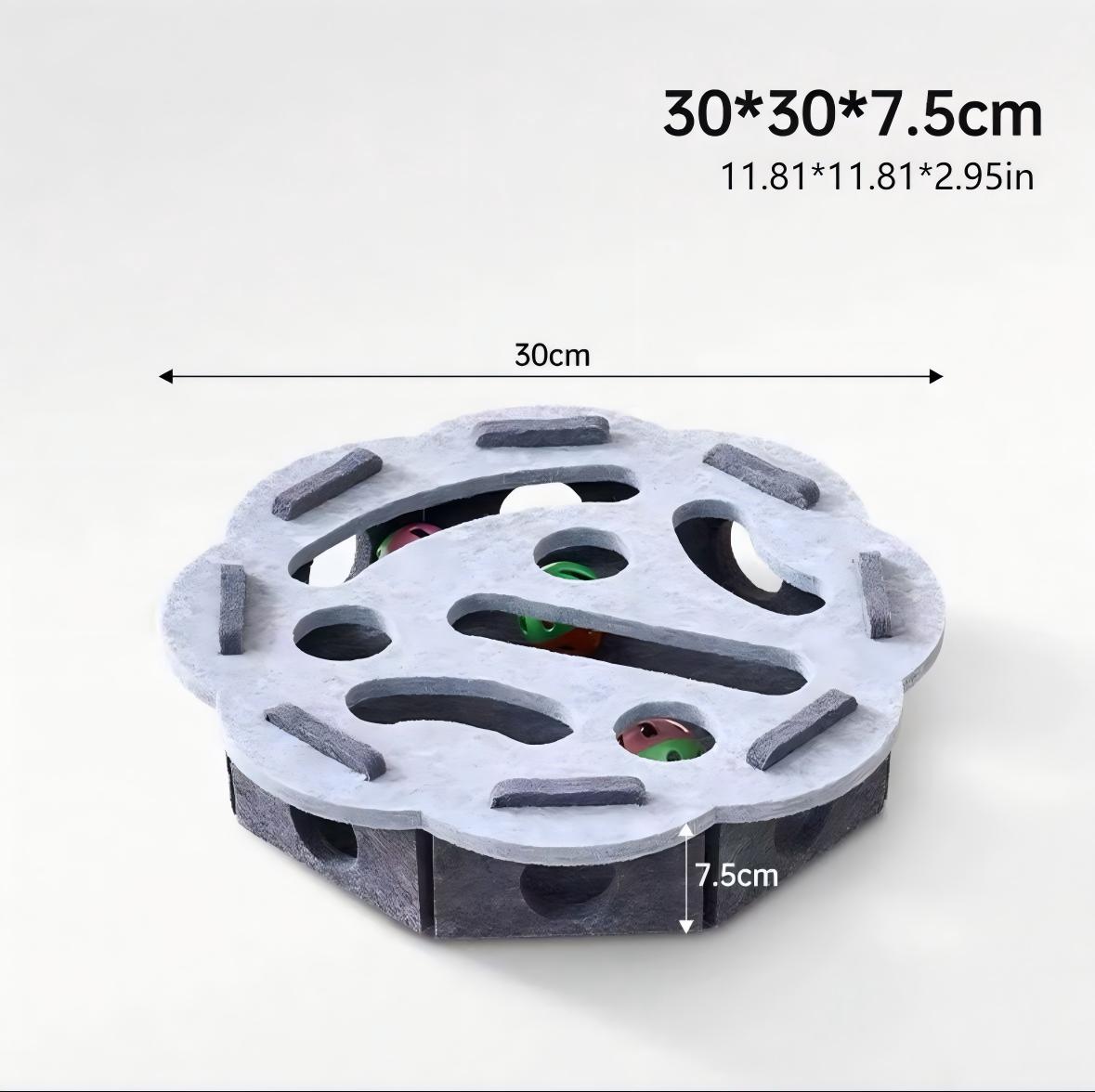 HKM-6505405 Interactive Cat Puzzle Toy with Maze and Bell Ball for Indoor Mental Stimulation and Exercise