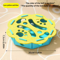 HKM-6505405 Interactive Cat Puzzle Toy with Maze and Bell Ball for Indoor Mental Stimulation and Exercise