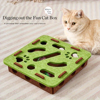 HKM-6505405 Interactive Cat Puzzle Toy with Maze and Bell Ball for Indoor Mental Stimulation and Exercise