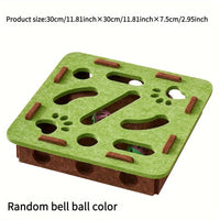 HKM-6505405 Interactive Cat Puzzle Toy with Maze and Bell Ball for Indoor Mental Stimulation and Exercise