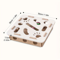 HKM-6505405 Interactive Cat Puzzle Toy with Maze and Bell Ball for Indoor Mental Stimulation and Exercise