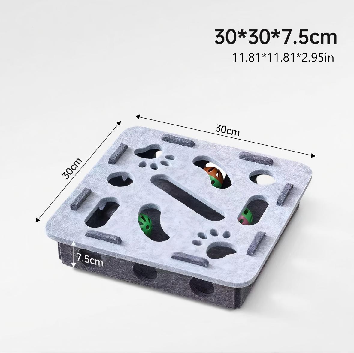 HKM-6505405 Interactive Cat Puzzle Toy with Maze and Bell Ball for Indoor Mental Stimulation and Exercise