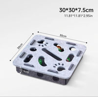 HKM-6505405 Interactive Cat Puzzle Toy with Maze and Bell Ball for Indoor Mental Stimulation and Exercise