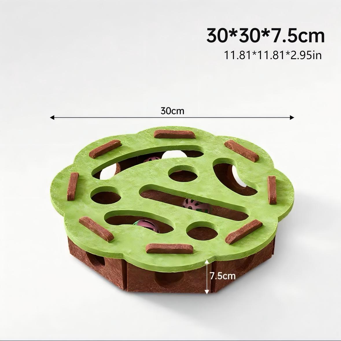HKM-6505405 Interactive Cat Puzzle Toy with Maze and Bell Ball for Indoor Mental Stimulation and Exercise